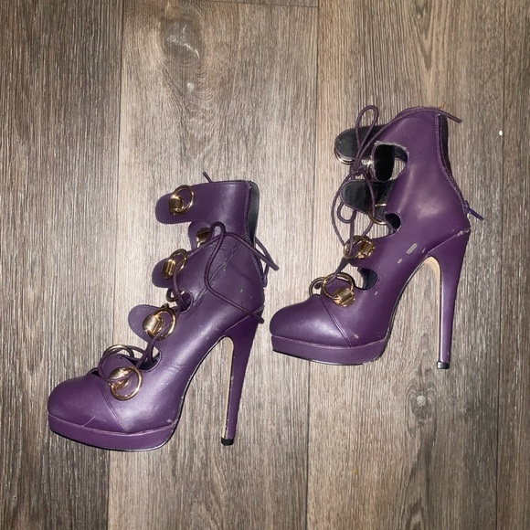 Paper Fox MacLauren Purple Heels - Picture 6 of 9